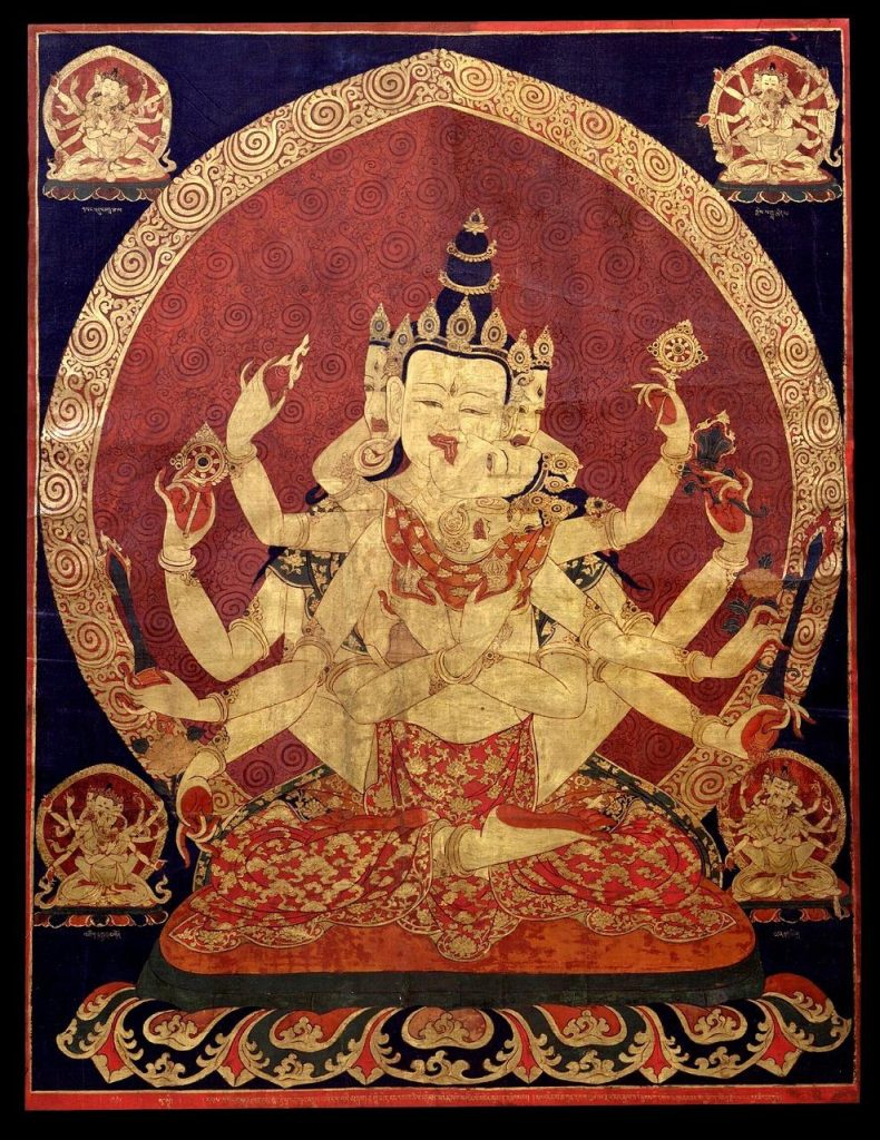 Kleurrijk mandala wandkleed met symmetrisch patroon voor muurdecoratie en spirituele sfeer
